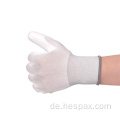 Hespax Factory Custom White PU Labour Working Handy Gloves